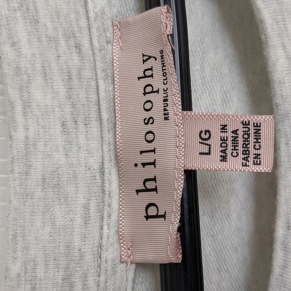 Women's L Lightweight Sweatshirt/Tee Top Embroidered Hearts Crew Neck Casual - Picture 2 of 3